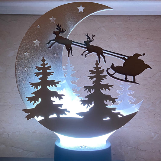 Santa Sleigh Light Scene