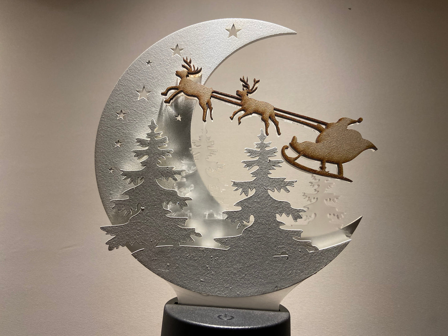 Santa Sleigh Light Scene